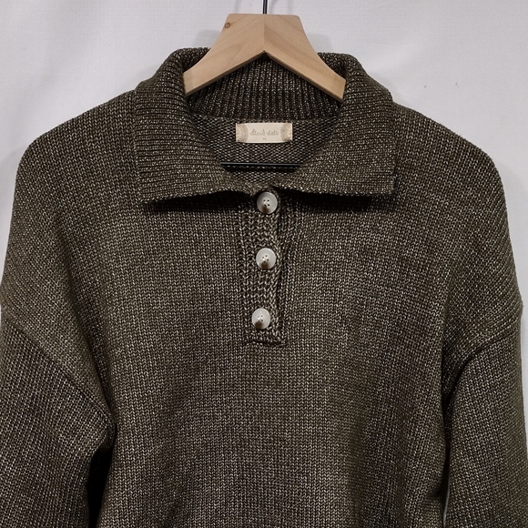 Altar'd State Cropped Sweater Women's M Green Boho Retro 90s Y2K Streetwear - Picture 2 of 9